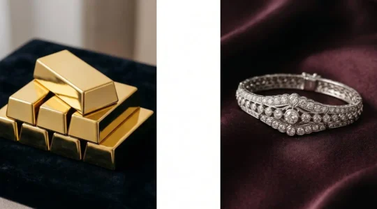Investissement en haute joaillerie et lingots d'or comme protection patrimoniale en période de crise